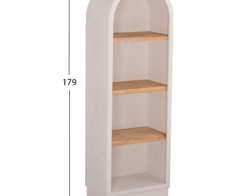 ΡΑΦΙΕΡΑ ΣΕΙΡΑ SANTORINI HM18045 MDF ΥΠΟΛΕΥΚΟ-ΡΑΦΙΑ ΞΥΛΟ ΕΛΑΤΟΥ ΦΥΣΙΚΟ 60x38,5x179Υεκ.