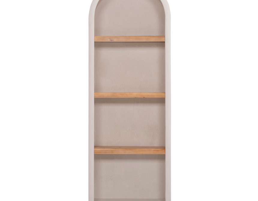 ΡΑΦΙΕΡΑ ΣΕΙΡΑ SANTORINI HM18045 MDF ΥΠΟΛΕΥΚΟ-ΡΑΦΙΑ ΞΥΛΟ ΕΛΑΤΟΥ ΦΥΣΙΚΟ 60x38,5x179Υεκ.