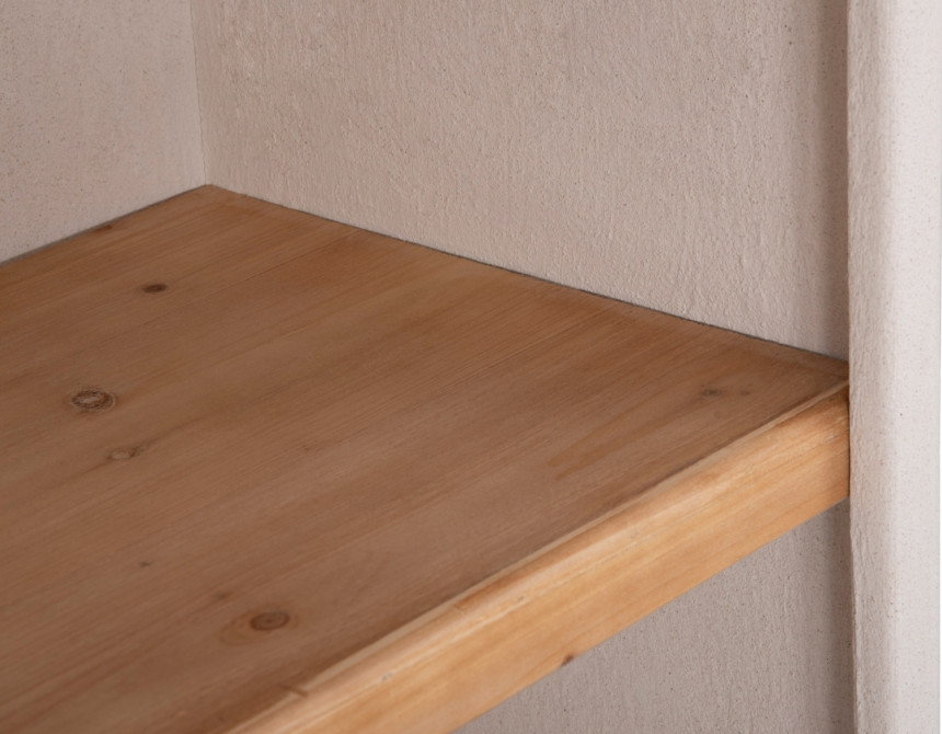 ΡΑΦΙΕΡΑ ΣΕΙΡΑ SANTORINI HM18045 MDF ΥΠΟΛΕΥΚΟ-ΡΑΦΙΑ ΞΥΛΟ ΕΛΑΤΟΥ ΦΥΣΙΚΟ 60x38,5x179Υεκ.
