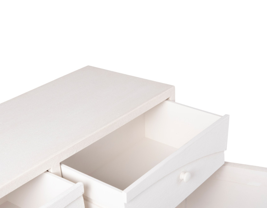 ΜΠΟΥΦΕΣ ΣΕΙΡΑ SANTORINI HM18046 MDF ΣΕ ΥΠΟΛΕΥΚΟ ΧΡΩΜΑ-2 ΣΥΡΤΑΡΙΑ & 2 ΠΟΡΤΕΣ 107x38x82,5Υεκ.