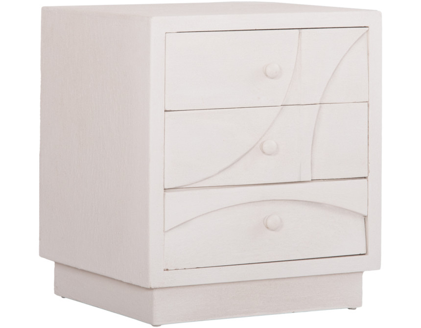 ΚΟΜΟΔΙΝΟ ΣΕΙΡΑ SANTORINI HM18047 MDF ΣΕ ΥΠΟΛΕΥΚΟ ΧΡΩΜΑ-3 ΣΥΡΤΑΡIA 48x38x55,5Υεκ.