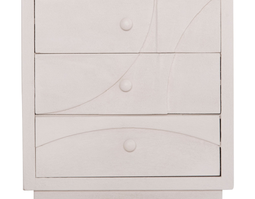 ΚΟΜΟΔΙΝΟ ΣΕΙΡΑ SANTORINI HM18047 MDF ΣΕ ΥΠΟΛΕΥΚΟ ΧΡΩΜΑ-3 ΣΥΡΤΑΡIA 48x38x55,5Υεκ.
