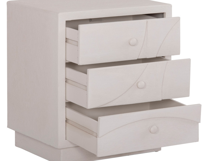 ΚΟΜΟΔΙΝΟ ΣΕΙΡΑ SANTORINI HM18047 MDF ΣΕ ΥΠΟΛΕΥΚΟ ΧΡΩΜΑ-3 ΣΥΡΤΑΡIA 48x38x55,5Υεκ.