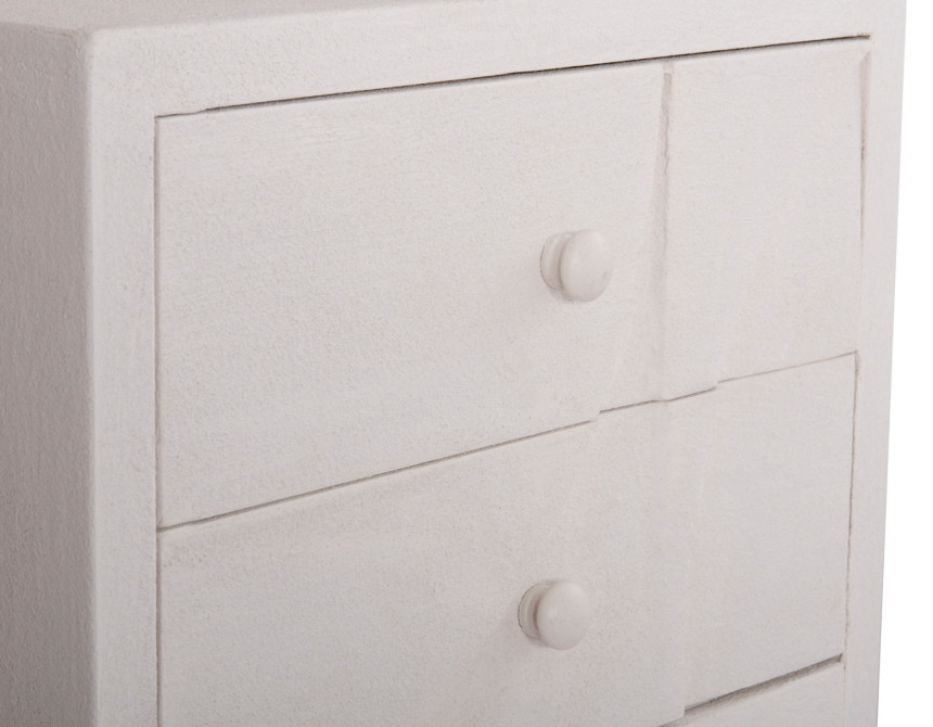 ΚΟΜΟΔΙΝΟ ΣΕΙΡΑ SANTORINI HM18047 MDF ΣΕ ΥΠΟΛΕΥΚΟ ΧΡΩΜΑ-3 ΣΥΡΤΑΡIA 48x38x55,5Υεκ.