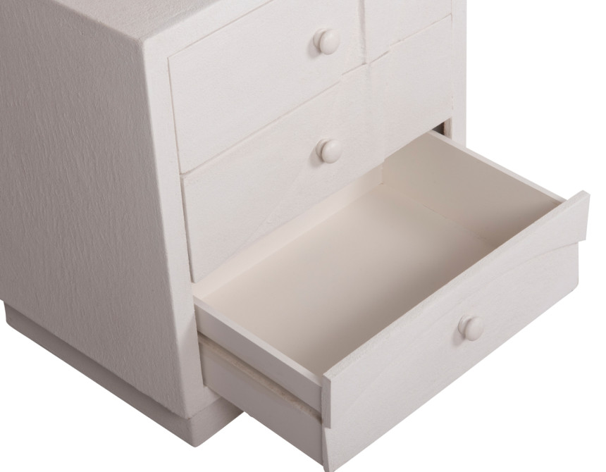ΚΟΜΟΔΙΝΟ ΣΕΙΡΑ SANTORINI HM18047 MDF ΣΕ ΥΠΟΛΕΥΚΟ ΧΡΩΜΑ-3 ΣΥΡΤΑΡIA 48x38x55,5Υεκ.