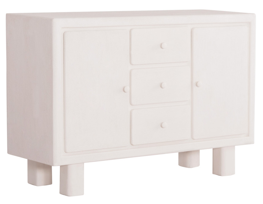 ΜΠΟΥΦΕΣ ΣΕΙΡΑ SANTORINI HM18048 MDF ΣΕ ΥΠΟΛΕΥΚΟ ΧΡΩΜΑ-3 ΣΥΡΤΑΡΙΑ & 2 ΠΟΡΤΕΣ 120x38x80Υεκ.