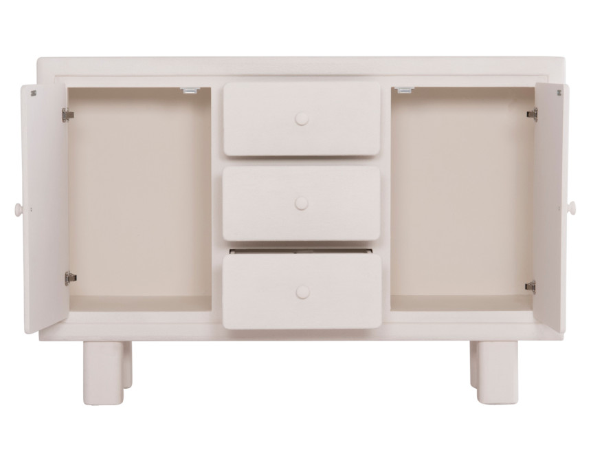 ΜΠΟΥΦΕΣ ΣΕΙΡΑ SANTORINI HM18048 MDF ΣΕ ΥΠΟΛΕΥΚΟ ΧΡΩΜΑ-3 ΣΥΡΤΑΡΙΑ & 2 ΠΟΡΤΕΣ 120x38x80Υεκ.