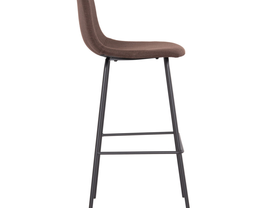ΣΚΑΜΠΟ ΜΠΑΡ VINCENT HM8579.23 ΚΑΦΕ ΥΦΑΣΜΑ-ΜΑΥΡΟΣ ΜΕΤΑΛΛΙΚΟΣ ΣΚΕΛΕΤΟΣ 47x46x104Υεκ.