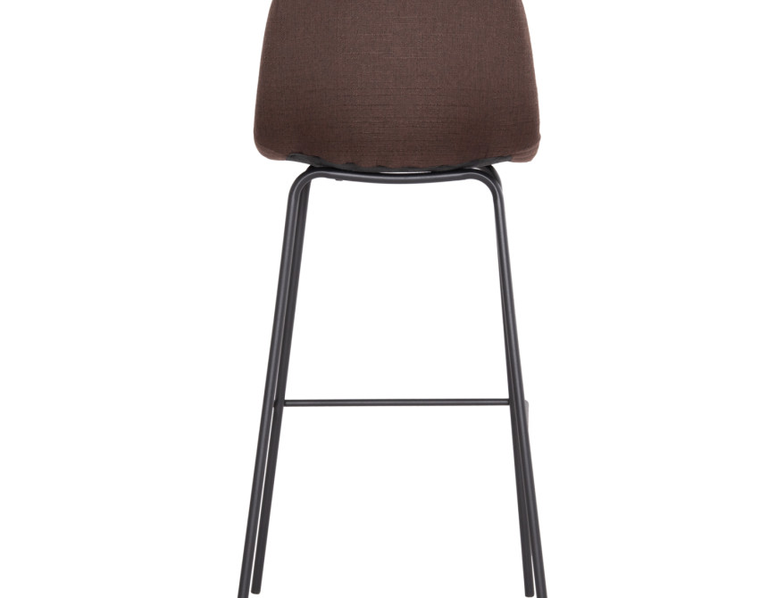 ΣΚΑΜΠΟ ΜΠΑΡ VINCENT HM8579.23 ΚΑΦΕ ΥΦΑΣΜΑ-ΜΑΥΡΟΣ ΜΕΤΑΛΛΙΚΟΣ ΣΚΕΛΕΤΟΣ 47x46x104Υεκ.