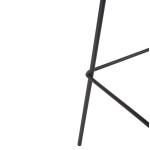 ΣΚΑΜΠΟ ΜΠΑΡ VINCENT HM8579.23 ΚΑΦΕ ΥΦΑΣΜΑ-ΜΑΥΡΟΣ ΜΕΤΑΛΛΙΚΟΣ ΣΚΕΛΕΤΟΣ 47x46x104Υεκ.