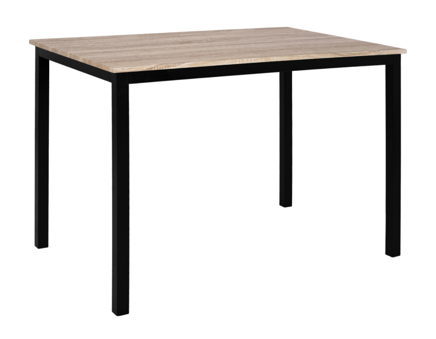 ΤΡΑΠΕΖΙ ΤΡΑΠΕΖΑΡΙΑΣ PANYA HM8332, 110X70Χ76 SONOMA, ΜΑΥΡΑ ΠΟΔΙΑ