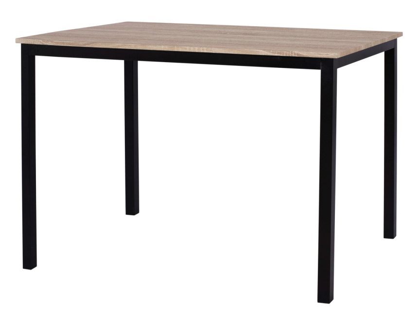ΤΡΑΠΕΖΙ ΤΡΑΠΕΖΑΡΙΑΣ PANYA HM8332, 110X70Χ76 SONOMA, ΜΑΥΡΑ ΠΟΔΙΑ