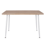 ΤΡΑΠΕΖΙ ΤΡΑΠΕΖΑΡΙΑΣ PALOMA HM8334.02, 120X70X76,5- SONOMA, ΛΕΥΚΑ ΠΟΔΙΑ