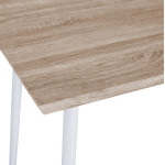 ΤΡΑΠΕΖΙ ΤΡΑΠΕΖΑΡΙΑΣ PALOMA HM8334.02, 120X70X76,5- SONOMA, ΛΕΥΚΑ ΠΟΔΙΑ