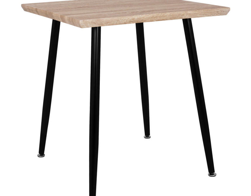 ΤΡΑΠΕΖΙ ΤΡΑΠΕΖΑΡΙΑΣ PALOMA HM8335.01, 70Χ70X76.5, SONOMA, ΜΑΥΡΑ ΠΟΔΙΑ