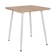 ΤΡΑΠΕΖΙ ΤΡΑΠΕΖΑΡΙΑΣ PALOMA HM8335.02, 70Χ70X76,5, SONOMA, ΛΕΥΚΑ ΠΟΔΙΑ