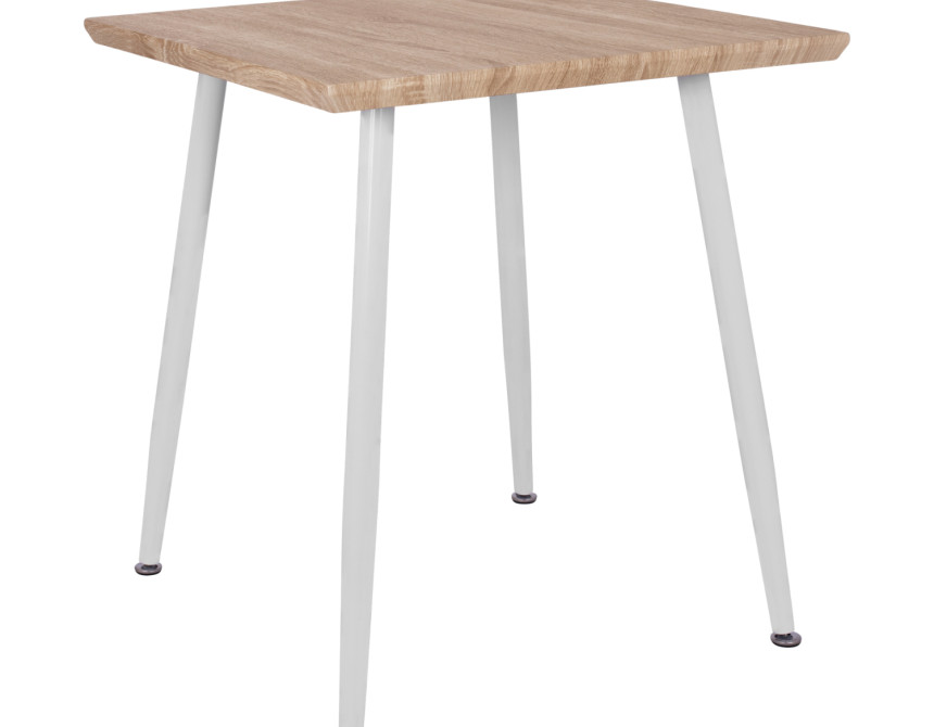ΤΡΑΠΕΖΙ ΤΡΑΠΕΖΑΡΙΑΣ PALOMA HM8335.02, 70Χ70X76,5, SONOMA, ΛΕΥΚΑ ΠΟΔΙΑ