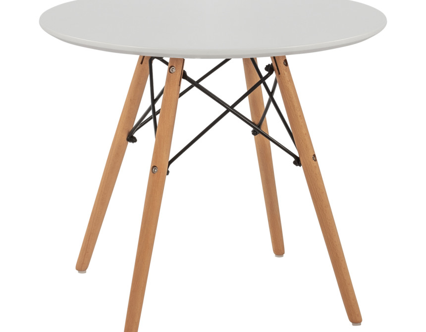 ΤΡΑΠΕΖΙ MINIMAL KID HM8451.01 ΣΤΡΟΓΓYΛΟ Φ60X51Υ ΛΕΥΚΟ
