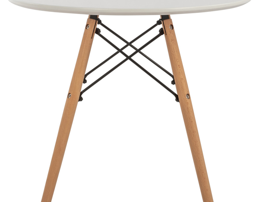 ΤΡΑΠΕΖΙ MINIMAL KID HM8451.01 ΣΤΡΟΓΓYΛΟ Φ60X51Υ ΛΕΥΚΟ