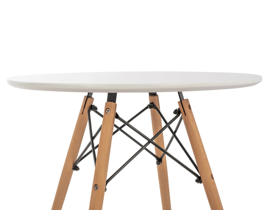 ΤΡΑΠΕΖΙ MINIMAL KID HM8451.01 ΣΤΡΟΓΓYΛΟ Φ60X51Υ ΛΕΥΚΟ