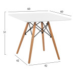 ΤΡΑΠΕΖΙ MINIMAL KID 60X60X51Yεκ. ΛΕΥΚΟ HM8452.01