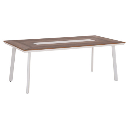 ΤΡΑΠΕΖΙ ΑΛΟΥΜΙΝΙΟΥ TABER ΜΕ POLYWOOD 200X100 ΛΕΥΚΟ HM5131.11