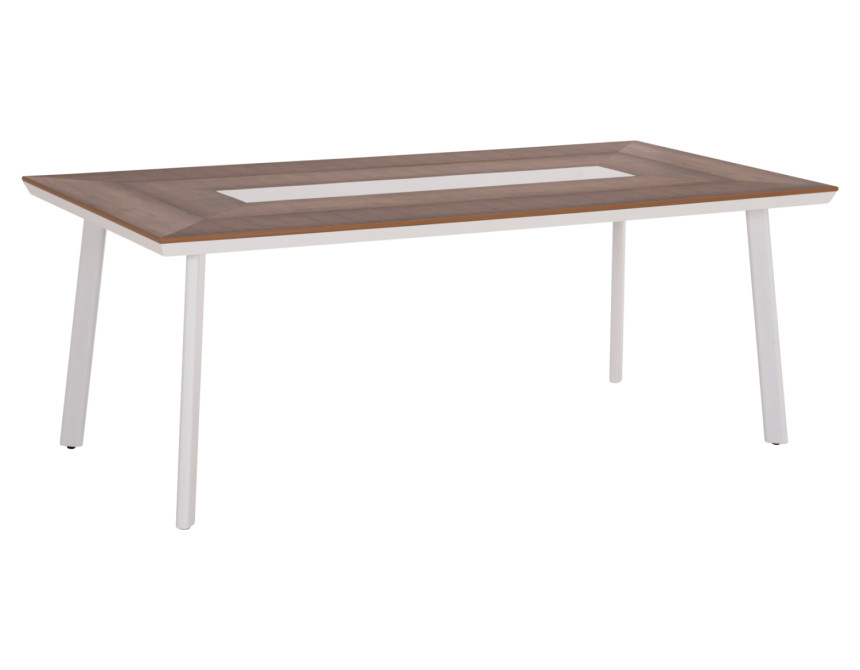 ΤΡΑΠΕΖΙ ΑΛΟΥΜΙΝΙΟΥ TABER ΜΕ POLYWOOD 200X100 ΛΕΥΚΟ HM5131.11