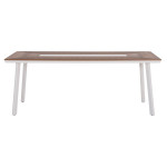 ΤΡΑΠΕΖΙ ΑΛΟΥΜΙΝΙΟΥ TABER ΜΕ POLYWOOD 200X100 ΛΕΥΚΟ HM5131.11