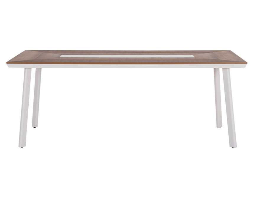 ΤΡΑΠΕΖΙ ΑΛΟΥΜΙΝΙΟΥ TABER ΜΕ POLYWOOD 200X100 ΛΕΥΚΟ HM5131.11