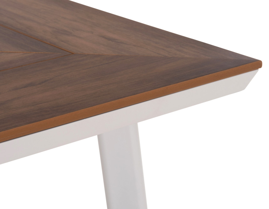 ΤΡΑΠΕΖΙ ΑΛΟΥΜΙΝΙΟΥ TABER ΜΕ POLYWOOD 200X100 ΛΕΥΚΟ HM5131.11
