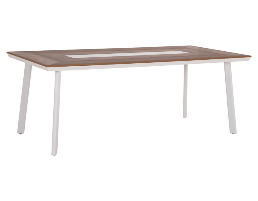 ΤΡΑΠΕΖΙ ΑΛΟΥΜΙΝΙΟΥ TABER ΜΕ POLYWOOD 200X100 ΛΕΥΚΟ HM5131.11