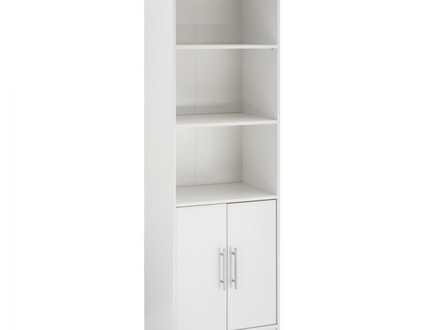 ΒΙΒΛΙΟΘΗΚΗ ΜΕΛΑΜΙΝΗΣ ENSLEY HM2027.05 ΣΕ ΛΕΥΚΗ ΑΠΟΧΡΩΣΗ 60x30x180 εκ.