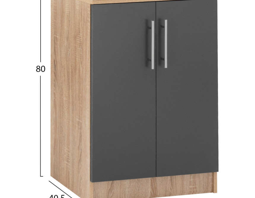 ΠΑΠΟΥΤΣΟΘΗΚΗ ΝΤΟΥΛΑΠΙ ΞΥΛΙΝΗ EMERIE HM2206.04 SONAMA-ΓΚΡΙ 60X40,5X80 εκ.
