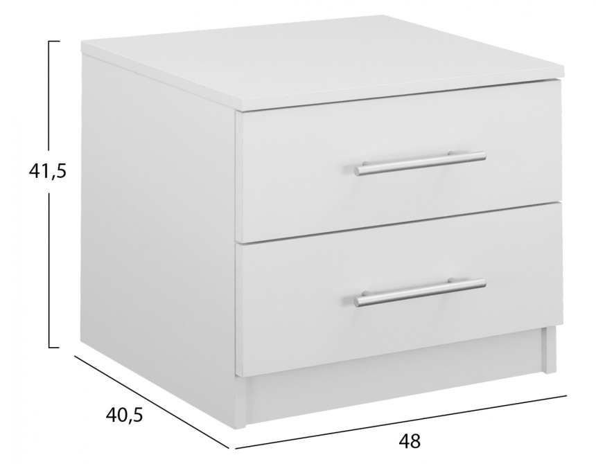 ΚΟΜΟΔΙΝΟ ΜΕΛΑΜΙΝΗΣ CHELSEA HM2220.05 ΛΕΥΚΟ 48x40,5x41,5 εκ.