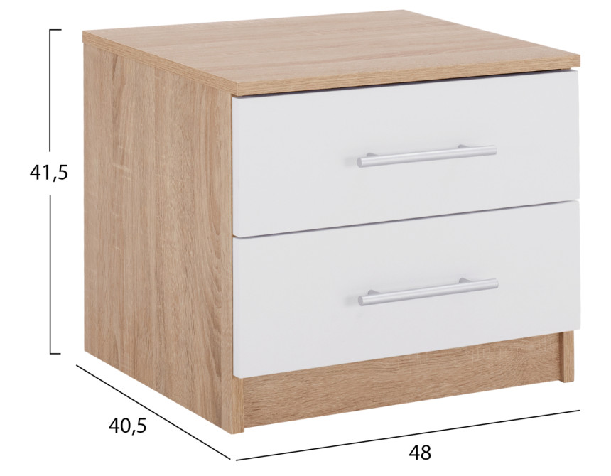 ΚΟΜΟΔΙΝΟ ΜΕΛΑΜΙΝΗΣ HM2220.06 SONAMA - ΛΕΥΚΟ 48x40,5x41,5 εκ.