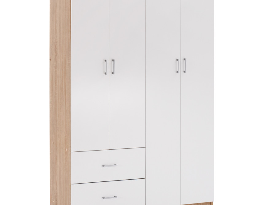 ΝΤΟΥΛΑΠΑ 4ΦΥΛΛΗ ME 2 ΣΥΡΤΑΡΙΑ BLAKELY HM339.06 SONAMA ΛΕΥΚΗ 120Χ42,5Χ180,5 εκ.