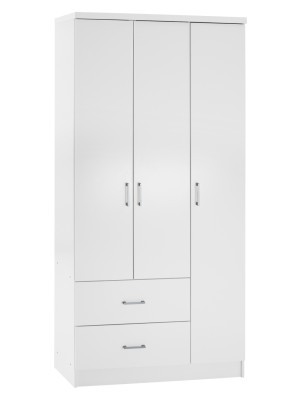 ΝΤΟΥΛΑΠΑ 3ΦΥΛΛΗ ME 2 ΣΥΡΤΑΡΙΑ CAESAR HM340.05 ΛΕΥΚΗ 89x42,5x181 εκ.