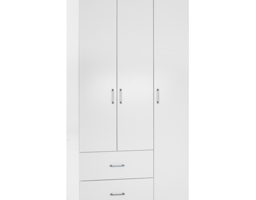 ΝΤΟΥΛΑΠΑ 3ΦΥΛΛΗ ME 2 ΣΥΡΤΑΡΙΑ CAESAR HM340.05 ΛΕΥΚΗ 89x42,5x181 εκ.