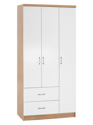 ΝΤΟΥΛΑΠΑ 3ΦΥΛΛΗ ME 2 ΣΥΡΤΑΡΙΑ CAESAR HM340.06 SONAMA - ΛΕΥΚO 89x42,5x181 εκ.
