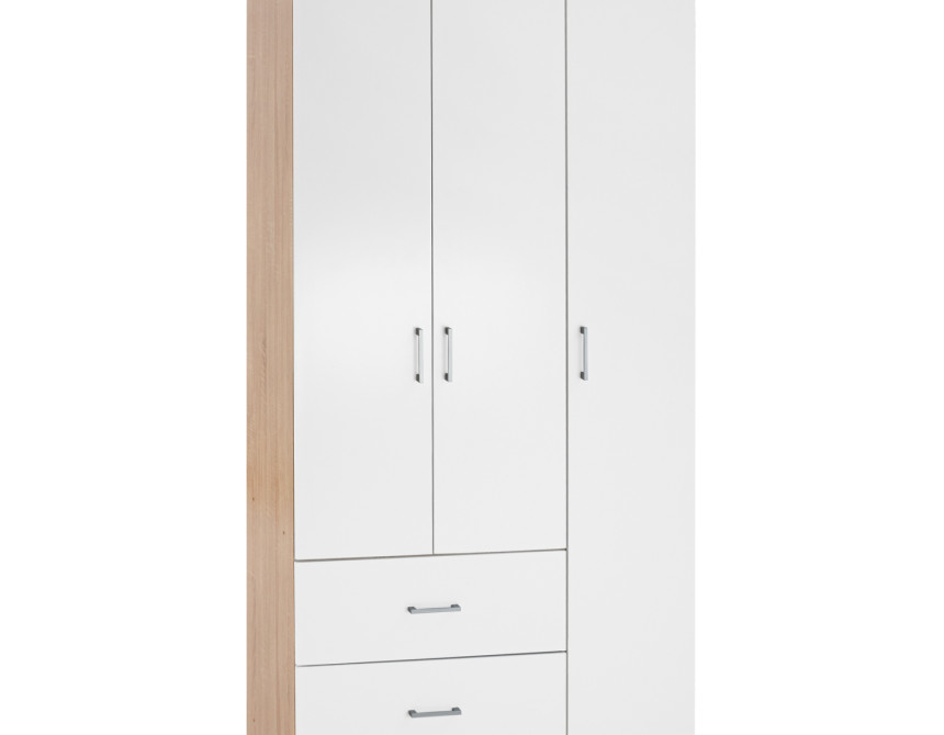 ΝΤΟΥΛΑΠΑ 3ΦΥΛΛΗ ME 2 ΣΥΡΤΑΡΙΑ CAESAR HM340.06 SONAMA - ΛΕΥΚO 89x42,5x181 εκ.