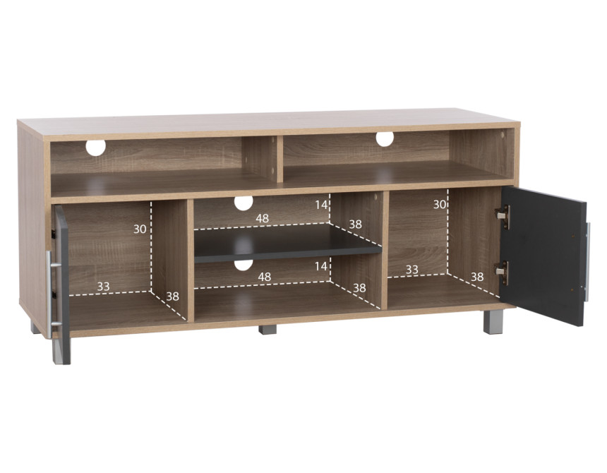 ΕΠΙΠΛΟ ΤΗΛΕΟΡΑΣΗΣ DANNA ΜΕΛΑΜΙΝΗΣ HM2202.04 SONAMA-ΓΚΡΙ 120x40x55 εκ.
