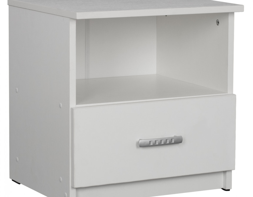 ΚΟΜΟΔΙΝΟ ADLER ΜΕΛΑΜΙΝΗΣ ΛΕΥΚΟ HM2431.03 45x40x48 εκ.