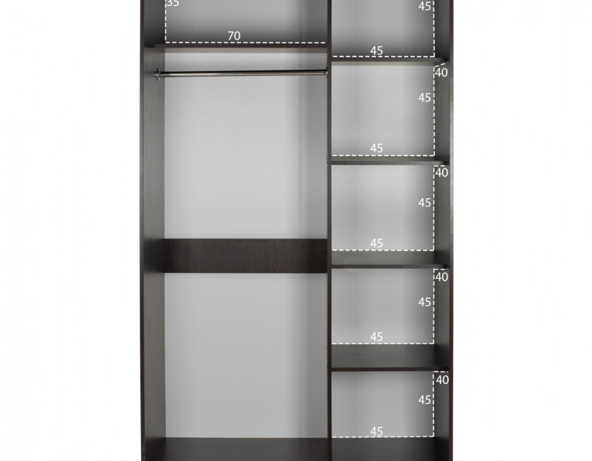 ΝΤΟΥΛΑΠΑ ΣΥΡΟΜΕΝΗ ADLER ΣΥΡΟΜΕΝΗ ΜΕΛΑΜΙΝΗΣ 120x60x220Υεκ. ΔΙΦΥΛΛΗ WENGE ΜΕ ΚΑΘΡΕΠΤΗ HM2460.02