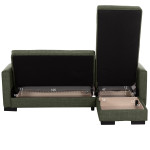 ΚΑΝΑΠΕΣ ΚΡΕΒΑΤΙ GHUFRAN ΓΩΝΙΑ ΑΝΑΣΤΡΕΨΙΜΗ DARK OLIVE HM3244.05 200x133x77Yεκ.