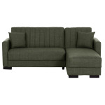 ΚΑΝΑΠΕΣ ΚΡΕΒΑΤΙ GHUFRAN ΓΩΝΙΑ ΑΝΑΣΤΡΕΨΙΜΗ DARK OLIVE HM3244.05 200x133x77Yεκ.