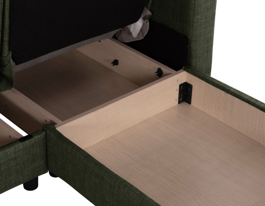 ΚΑΝΑΠΕΣ ΚΡΕΒΑΤΙ GHUFRAN ΓΩΝΙΑ ΑΝΑΣΤΡΕΨΙΜΗ DARK OLIVE HM3244.05 200x133x77Yεκ.