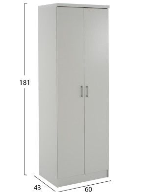 ΝΤΟΥΛΑΠΑ 2ΦΥΛΛΗ BAILEY ΜΕ ΤΡΙΑ ΡΑΦΙΑ HM337.05 ΜΕΛΑΜΙΝΗ ΛΕΥΚΗ 60Χ43Χ181Υεκ.