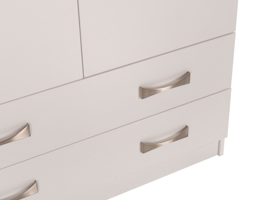 ΝΤΟΥΛΑΠΑ 3ΦΥΛΛΗ CARLY HM384.05 ΜΕ ΔΥΟ ΣΥΡΤΑΡΙΑ ΛΕΥΚΗ 150X55Χ180Υεκ.