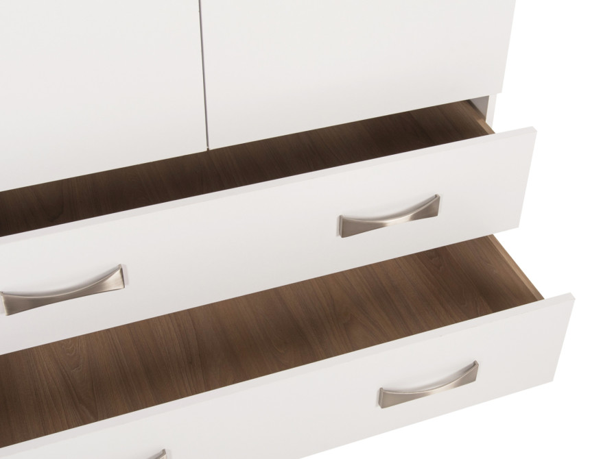 ΝΤΟΥΛΑΠΑ 3ΦΥΛΛΗ CARLY HM384.05 ΜΕ ΔΥΟ ΣΥΡΤΑΡΙΑ ΛΕΥΚΗ 150X55Χ180Υεκ.
