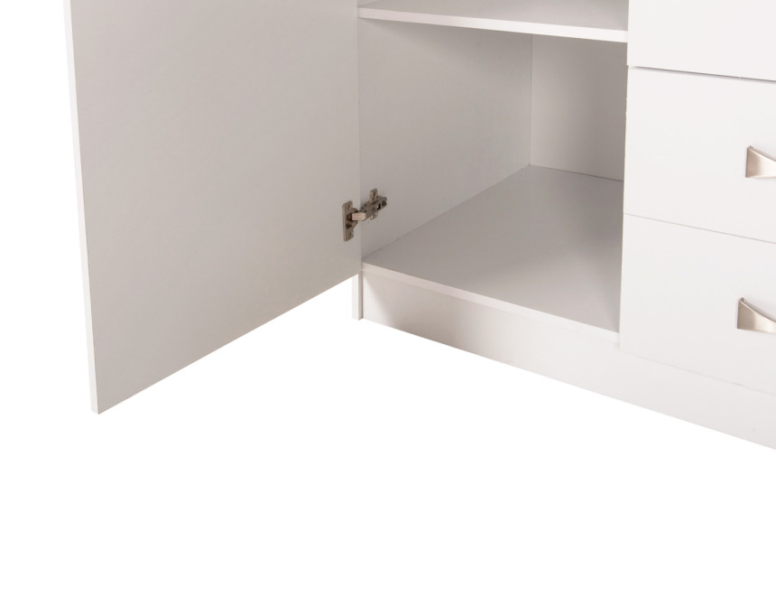 ΝΤΟΥΛΑΠΑ 3ΦΥΛΛΗ CARLY HM384.05 ΜΕ ΔΥΟ ΣΥΡΤΑΡΙΑ ΛΕΥΚΗ 150X55Χ180Υεκ.